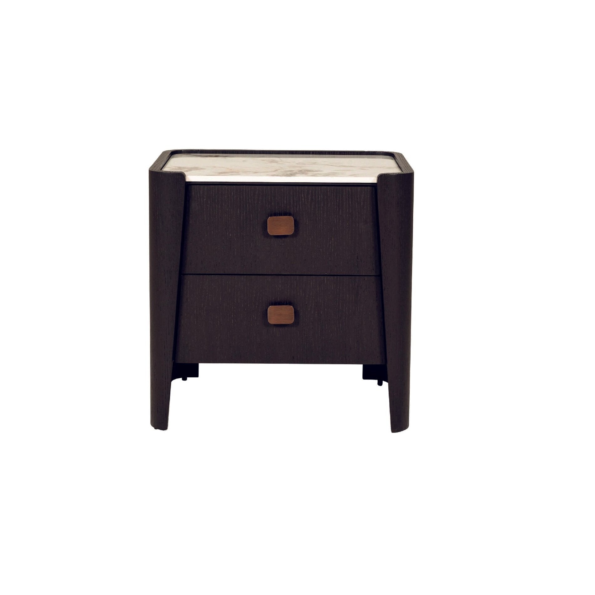 Lindo 2 Drawer Bedside Table Ebony