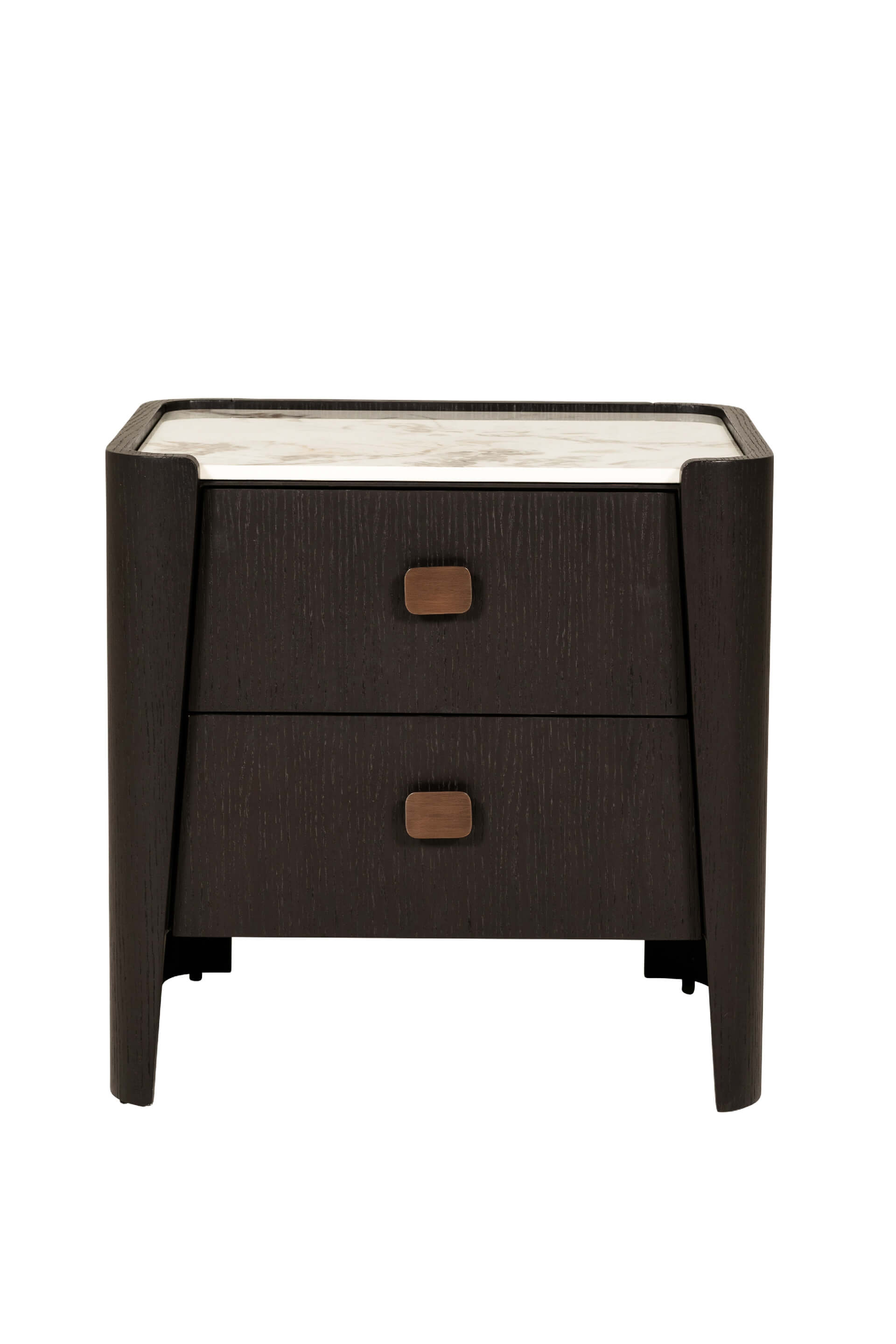 Lindo 2 Drawer Bedside Table Ebony