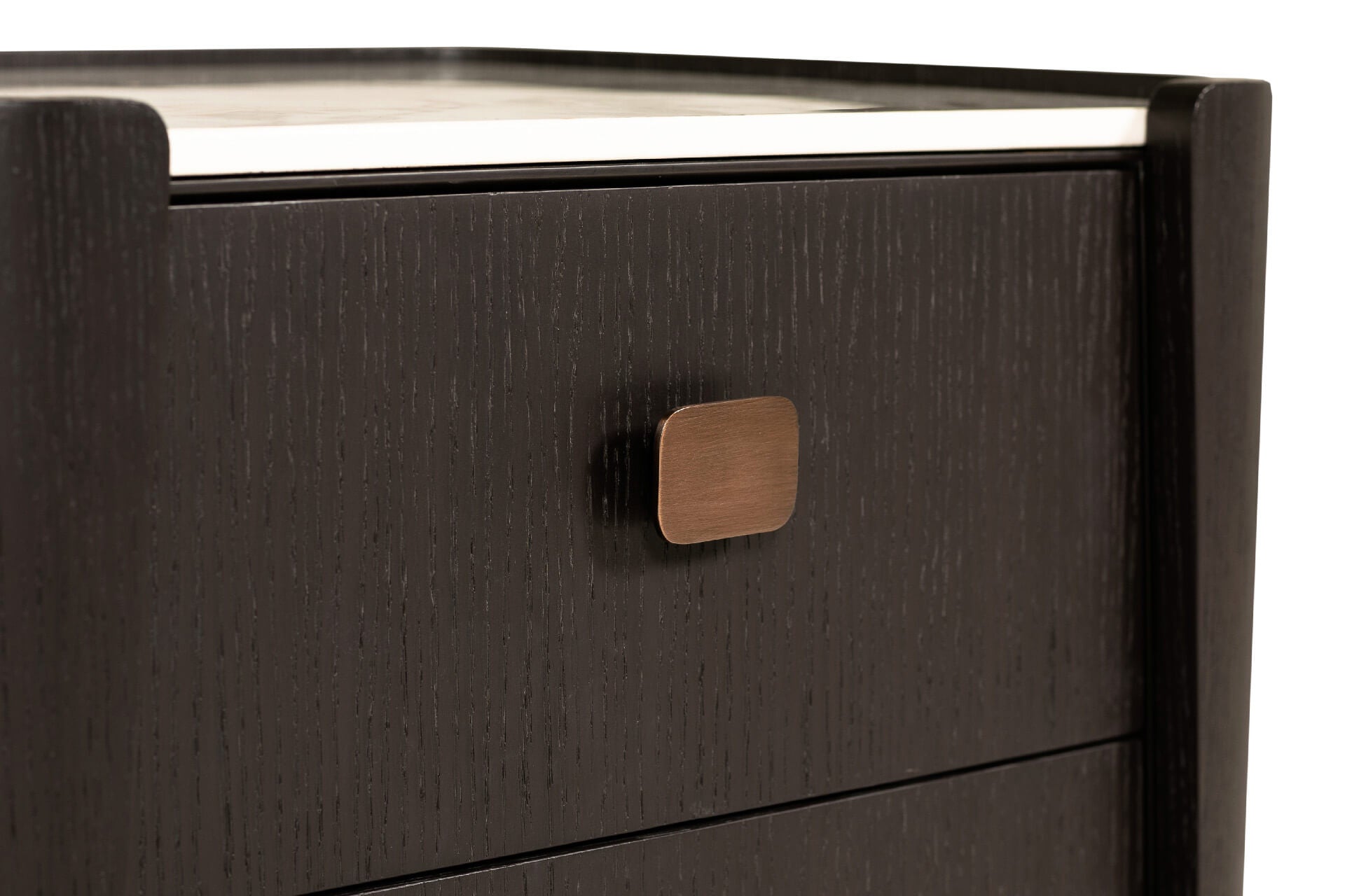 Lindo 2 Drawer Bedside Table Ebony