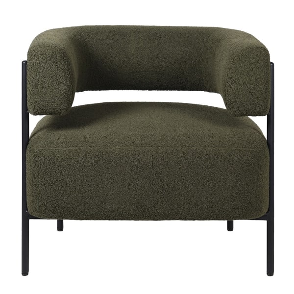 Moss Bouclé Accent Chair