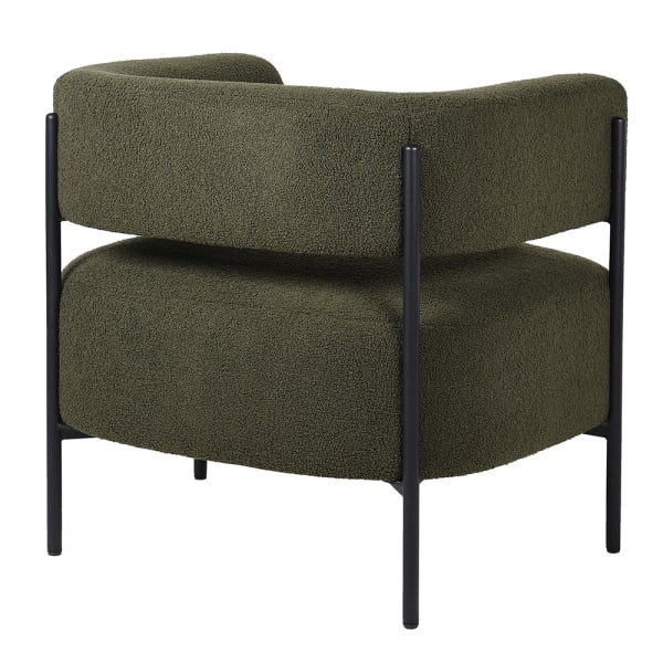 Moss Bouclé Accent Chair