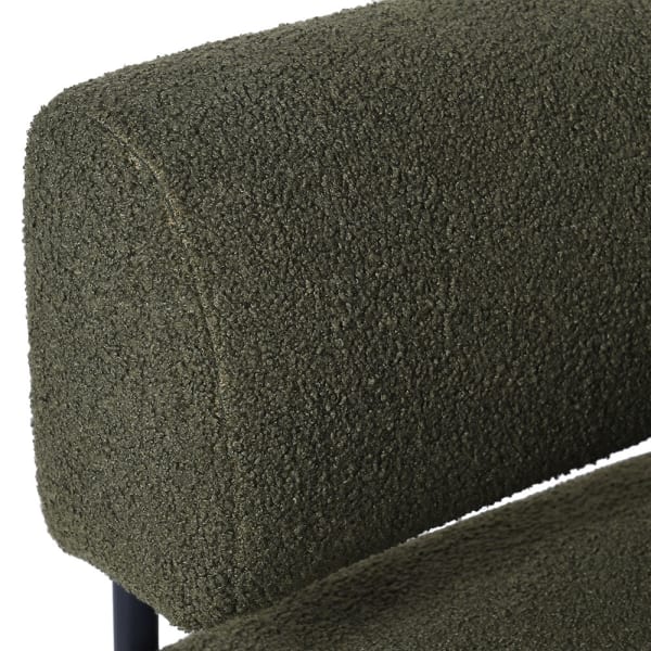 Moss Bouclé Accent Chair