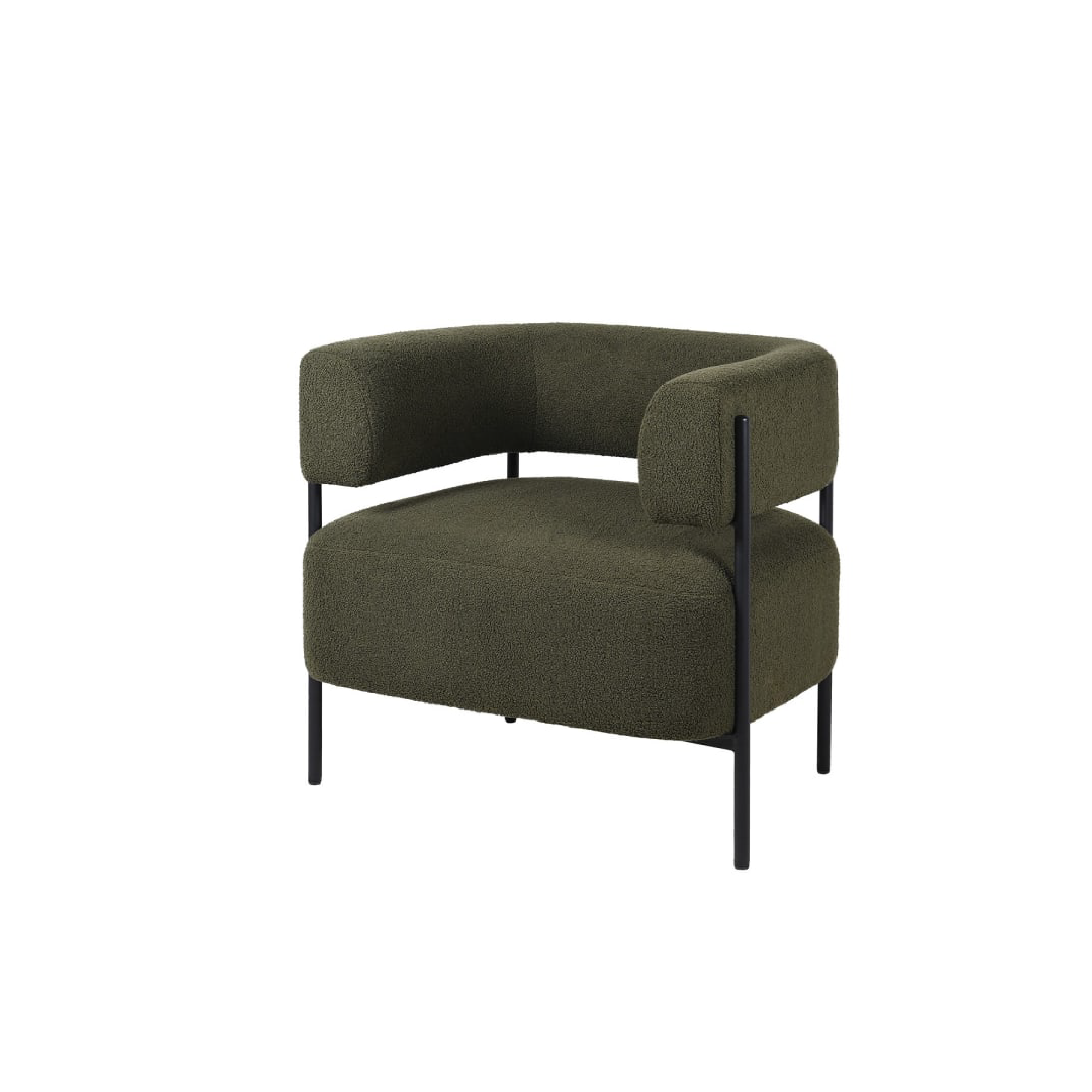 Moss Bouclé Accent Chair